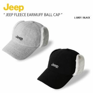 Jeep ジープ キャップ JEEP FLEECE EARMUFF BALL CAP フリース イヤーマフ ボール キャップ 帽子 耳あて イヤーマフラー ロゴ メンズ レディース JN4GCU614｜a-dot