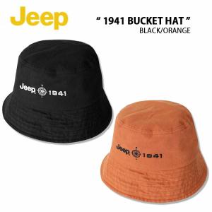 Jeep ジープ バケットハット 1941 Bucket Hat JN5GCU956 バケハ BLACK ORANGE ロゴ ハット 帽子 コットンバケット ブラック オレンジ メンズ レディース｜a-dot