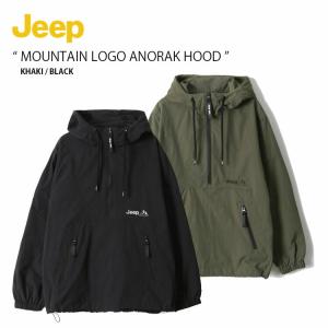 Jeep ジープ マウンテンパーカー MOUNTAIN LOGO ANORAK HOOD マウンテン ロゴ アノラック フード ジャケット メンズ レディース 男性用 女性用 JN5JPU255｜a-dot