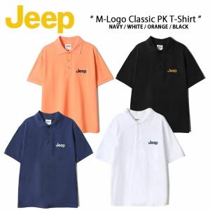 Jeep ジープ ポロシャツ ポロ M-Logo Classic PK T-shirt  POLO ロゴ バックプリント 半袖 ショートスリーブ シンプル ベーシック JN5TSU171｜a-dot