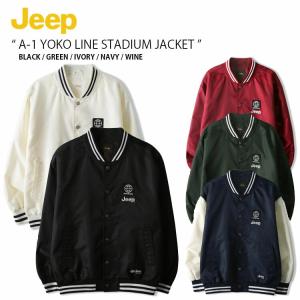 Jeep ジープ ボンバージャケット A-1 YOKO LINE STADIUM JACKET MA-1 スタジアム ジャケット ノーカラージャケット ブルゾン MA1 メンズ レディース JO5JPU201｜a-dot