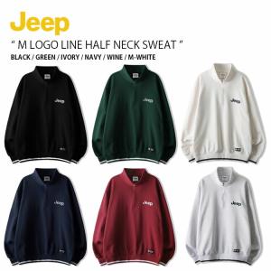 Jeep ジープ スウェット M LOGO LINE HALF NECK SWEAT ロゴ ライン ハーフネック スウェットシャツ 長袖 プルオーバー ストリート メンズ レディース JO5TSU834｜a-dot