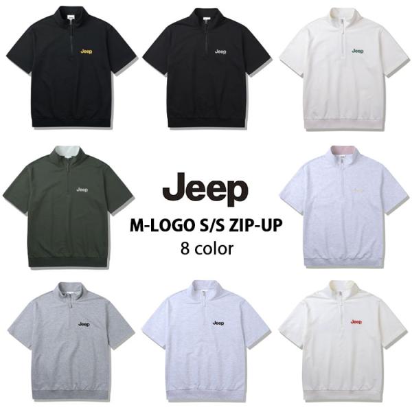 Jeep ジープ Tシャツ M-LOGO S/S ZIP-UP M-ロゴ ショートスリーブ ジップア...