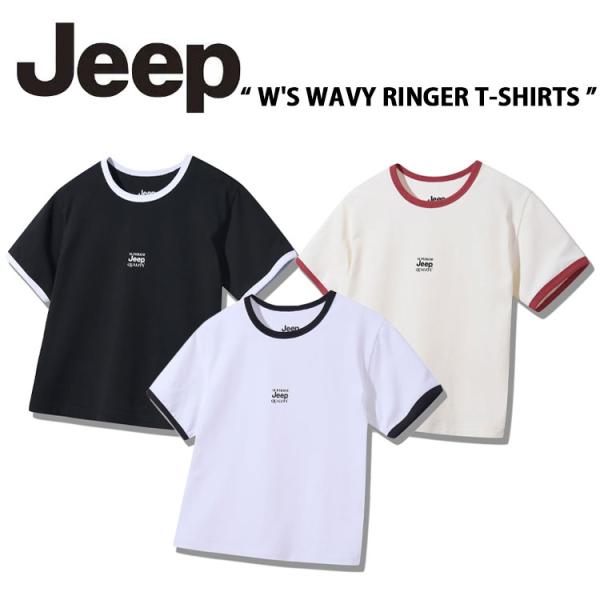 Jeep ジープ レディース Tシャツ W'S WAVY RINGER T-SHIRTS ウェイブ ...
