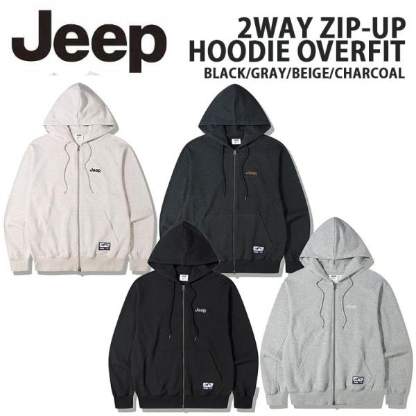 Jeep ジープ パーカー ジップパーカー 2WAY ZIF-UP HOODIE OVERFIT ジ...