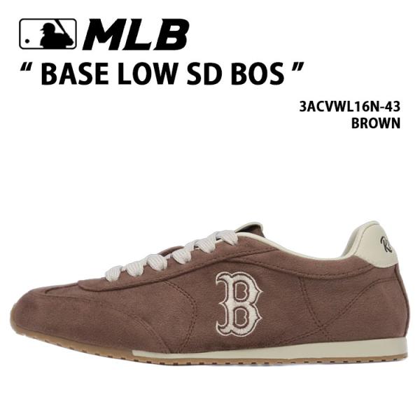 MLB エムエルビー スニーカー BASE LOW SD BOS シューズ ベースロー スエード B...