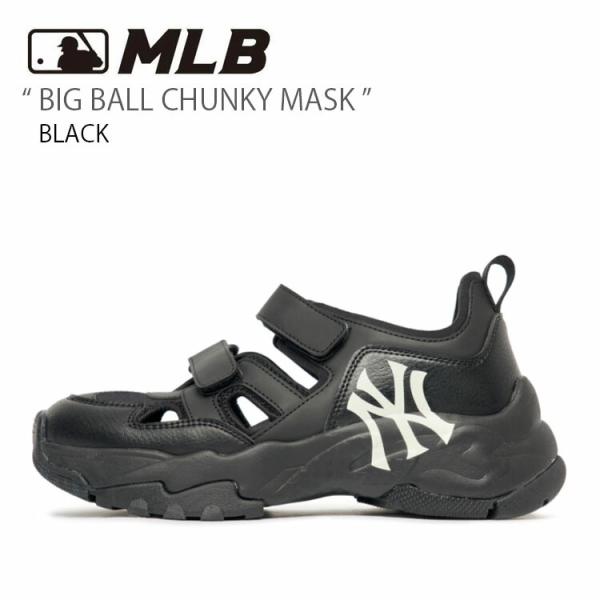 MLB エムエルビー サンダル MLB BIG BALL CHUNKY MASK BLACK ビッグ...