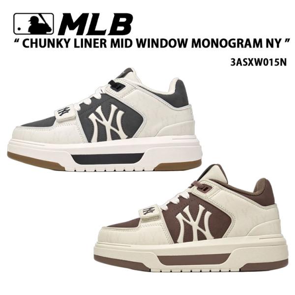 MLB エムエルビー CHUNKY LINER MID WINDOW MONOGRAM NY シュー...