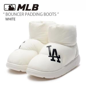 MLB エムエルビー ショートブーツ MLB BOUNCER PADDING BOOTS WHITE バウンサー パディング ブーツ シューズ LA ドジャース メンズ レディース 3AWBBPB36-07WHS