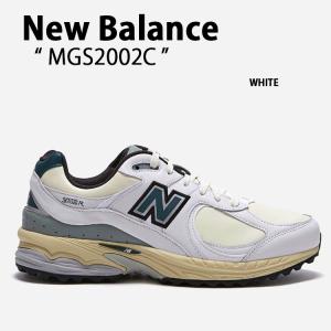 New Balance ニューバランス ゴルフ スニーカー MGS2002C GOLF WHITE シューズ ゴルフシューズ NEWBALANCEM2002 ニューバランスM2002 ホワイト レザー 本革｜a-dot