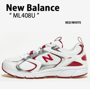 New Balance ニューバランス スニーカー 408 ML408U RED WHITE シューズ レッド ホワイト レトロデザイン ランニングシューズ メンズ レディース｜a-dot