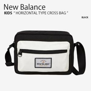 New Balance ニューバランス キッズ ショルダーバッグ HORIZONTAL TYPE CROSS BAG ホリゾンタル タイプ クロスバッグ 横型 バッグ ブラック 子供用 NK8ADF304U｜a-dot