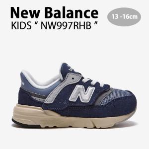 New Balance ニューバランス キッズ スニーカー NewBalance 997 NAVY キッズシューズ ネイビー ベルクロ NW997RHB ベビー用 キッズ用 子供用｜a-dot