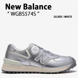New Balance ニューバランス レディース スニーカー WGS574 WGBS574S 574 v3 SL BOA(R) S ゴルフシューズ SILVER WHITE｜a-dot