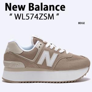 New Balance ニューバランス レディース スニーカー WL574 NEWBALANCE WL574ZSM BEIGE ベージュ シューズ 厚底シューズ 厚底スニーカー プラットフォーム｜a-dot