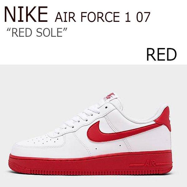 NIKE AIR FORCE 1 &apos;07 RED SOLE レッド エアフォース ナイキ CK766...