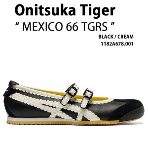 Onitsuka Tiger オニツカタイガー レディース スニーカー MEXICO 66 TGRS シューズ メキシコ66タイガース パンプス BLACK CREAM ブラック クリーム 1182A678.001