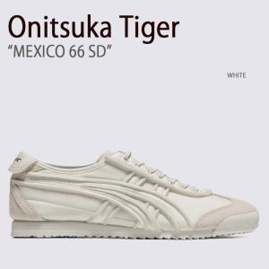 オニツカタイガー メキシコ66 SD ホワイト ティールブルー レザー 厚底 Onitsuka Tiger（オニツカタイガー） スニーカー MEXICO 66 SD WHITE