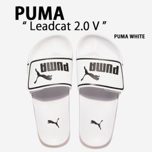 PUMA プーマ サンダル Readcat 2.0 V スライドサンダル WHITE BLACK PKI38751502 シャワーサンダル リードキャット スリッパ サイズ調整 ホワイト ブラック｜a-dot