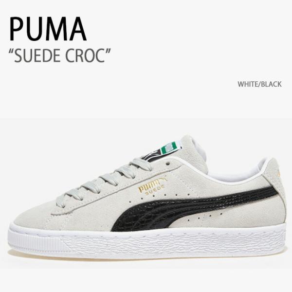 PUMA スニーカー SUEDE CROC WHITE BLACK メンズ レディース PKI384...