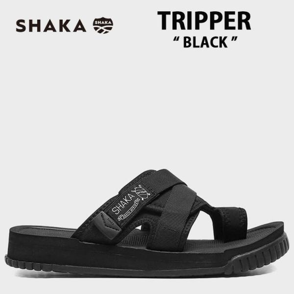 SHAKA サンダル シャカ サンダル TRIPPER トリッパー BLACK ブラック トングサン...