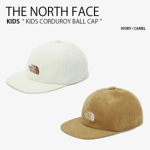 THE NORTH FACE ノースフェイス キッズ キャップ KIDS CORDUROY BALL CAP コーデュロイ 帽子 ホワイト キャメル 男の子 女の子 子供用 NE3CM50S/T｜a-dot