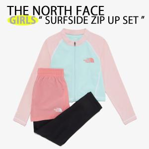 THE NORTH FACE ノースフェイス キッズ ガール ラッシュガードセット ジップアップ GIRLS SURFSIDE ZIP UP SET UVカット 2in1ショートパンツ レギンス NJ5JR22T