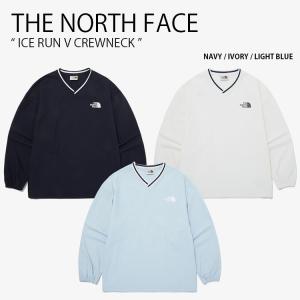 THE NORTH FACE ノースフェイス スウェット ICE RUN V CREWNECK アイス ラン Vネック クルーネック スウェットシャツ ロゴ メンズ レディース NM5MQ04J/K/L｜a-dot