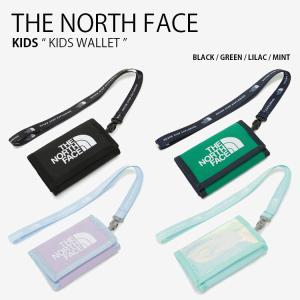 THE NORTH FACE ノースフェイス キッズ 財布 KIDS WALLET ウォレット 折りたたみ コインケース ネックストラップ ベルクロ ロゴ 子供用 NN2PP09R/S/T/U LPL｜a-dot