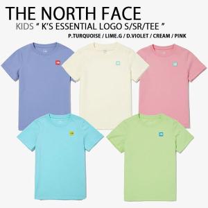 THE NORTH FACE ノースフェイス キッズ Tシャツ K'S ESSENTIAL LOGO S/SR/TEE エッセンシャル カラフル シンプル ベーシック ロゴ ティーシャツ 半袖  NT7UN04｜a-dot