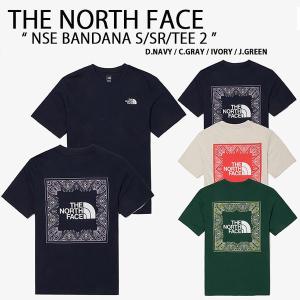 THE NORTH FACE ノースフェイス Tシャツ NSE BANDANA S/S R/TEE 2 バンダナ ペイズリー ボックスロゴ ショートスリーブ ラウンド  NT7UN48｜a-dot
