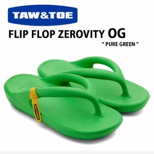 TAW＆TOE トー＆トー サンダル FLIP FLOP ZEROVITY OG PURE GREEN フリップフロップ 一体型サンダル シャワーサンダル スライドサンダル ピュアグリーン｜a-dot