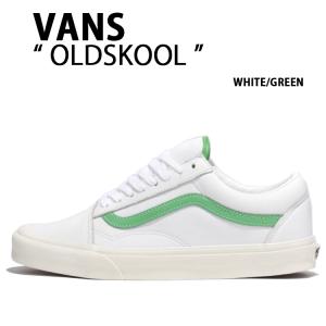 VANS バンズ スニーカー OLDSKOOL  WHITE GREEN VN000CR5WGR オールドスクール ホワイト グリーン メンズ レディース 男性用 女性用｜a-dot