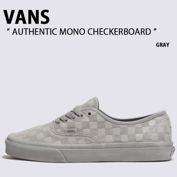 VANS バンズ スニーカー AUTHENTIC MONO CHECKERBOARD GRAY VN...