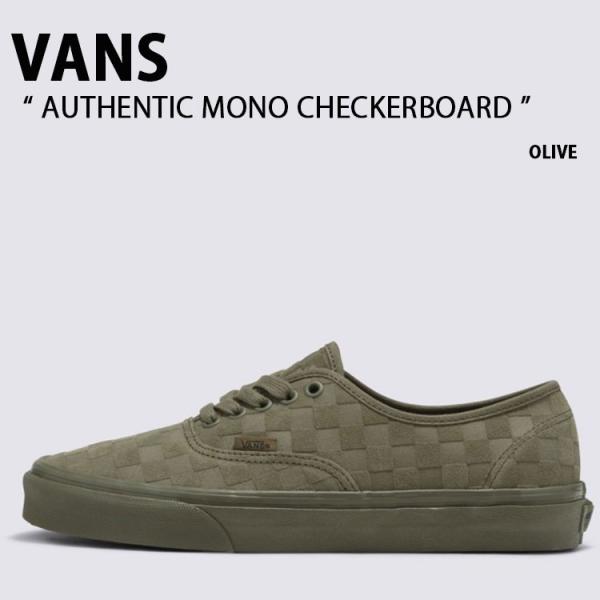 VANS バンズ スニーカー AUTHENTIC MONO CHECKERBOARD OLIVE V...
