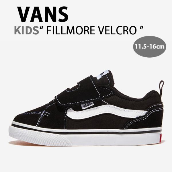 VANS バンズ キッズ スニーカー FILLMORE VELCRO SUEDE CANVAS BL...
