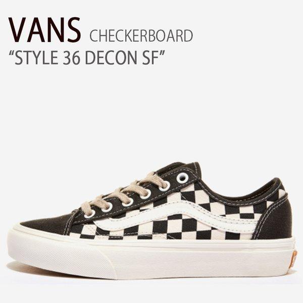 VANS ヴァンズ スニーカー バンズ スタイル 36 デコン SF ブラック ホワイト チェッカー...