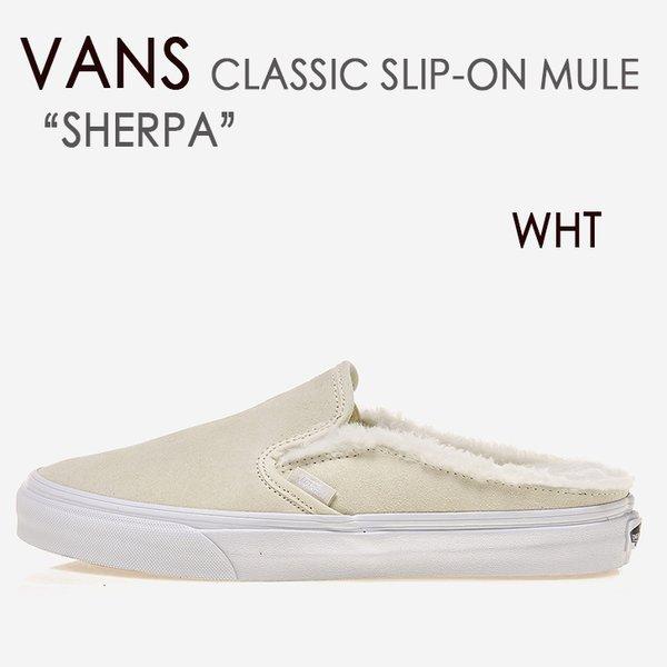 VANS ヴァンズ スニーカー バンズ CLASSIC SLIP-ON MULE WHITE フリー...