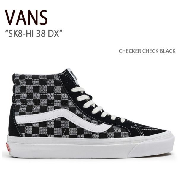 VANS バンズ スニーカー SK8-HI 38 DX CHECKER CHECK BLACK VN...