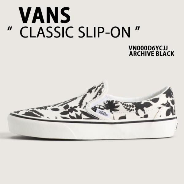 VANS バンズ スニーカー CLASSIC SLIP-ON ARCHIVE BLACK VN000...