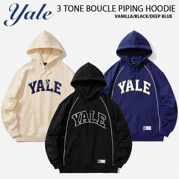 YALE イェール パーカー 3 TONE BOUCLE ARCH PIPING HOODIE スウ...