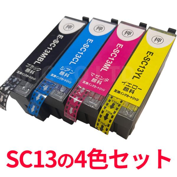 エプソン用 互換インク SC13 顔料 SC13MB SC13CL SC13ML SC13YL 4本...