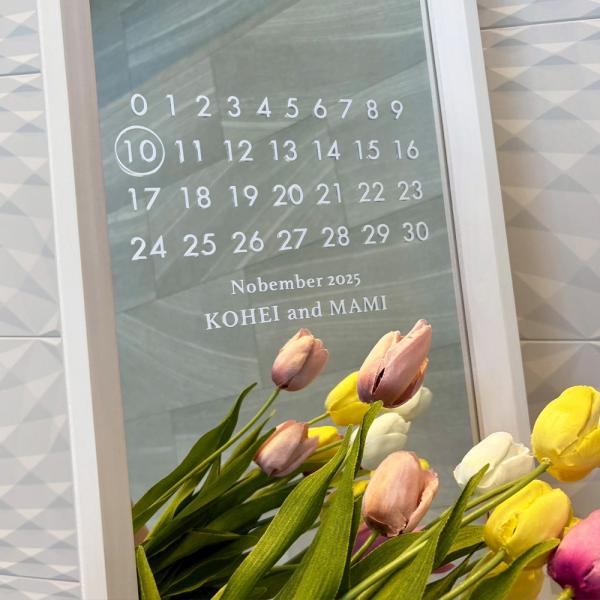 005ウェルカム カレンダー ステッカー ウェルカムミラー/ ウェルカムボード/ ウェディング/ウェ...