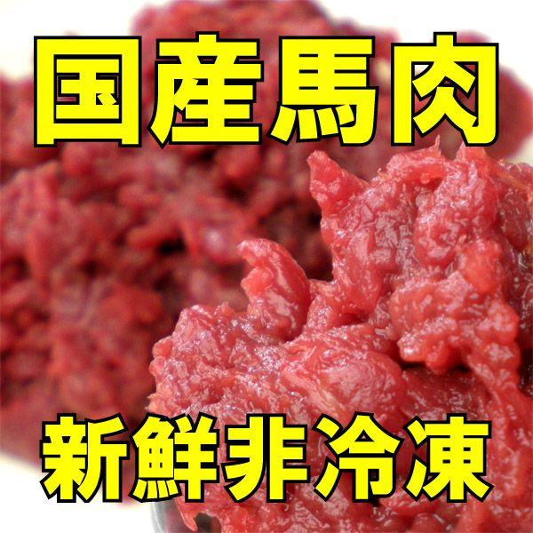 会津産馬肉ミンチ＆ブツ切り 1kg (500g×2袋)