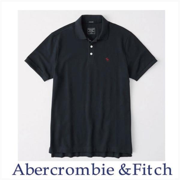 アバクロ ポロシャツ メンズ Abercrombie&amp;Fitch 正規品 Moose刺繍 ストレッチ...