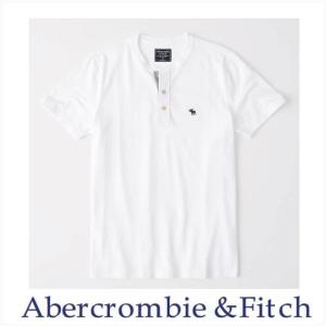 アバクロ メンズ 半袖 ヘンリー Abercrombie&amp;Fitch 正規品 コントラストプラケット...