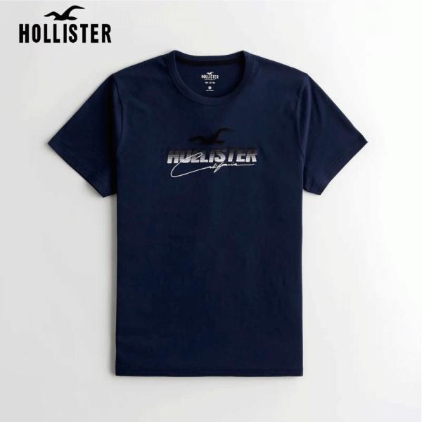 ホリスター メンズ 半袖 Tシャツ ロゴグラフィックTシャツ ネイビー HOLLISTER