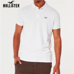 ホリスター HOLLISTER メンズ ポロシャツ 半袖 ストレッチアイコンポロ ホワイト 324-224-1014-100