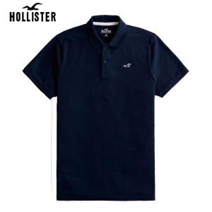 ホリスター HOLLISTER メンズ ポロシャツ 半袖 ロゴアイコン ポロシャツ ネイビー｜A-free