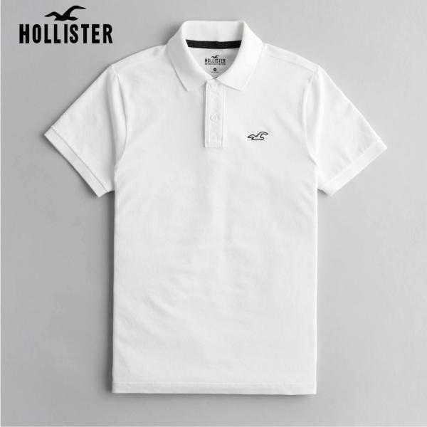 メンズ ポロシャツ ホリスター コットン スーパーソフト 伸縮性 リラックス ホワイト  HOLLI...